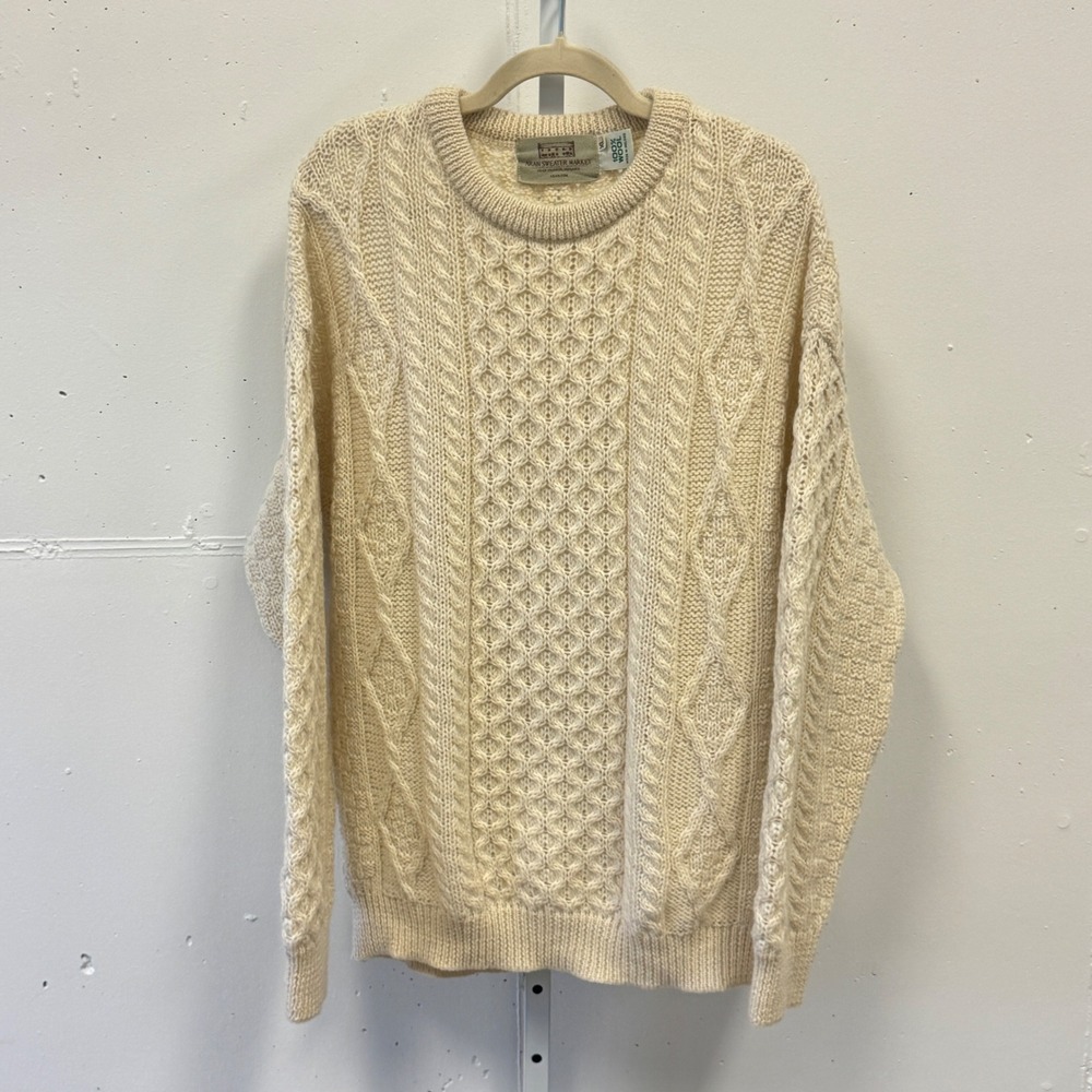 Vintage Aran Sweater‎ Market Ireland Men's Wool Cable Fisherknit Knit Sweater XL